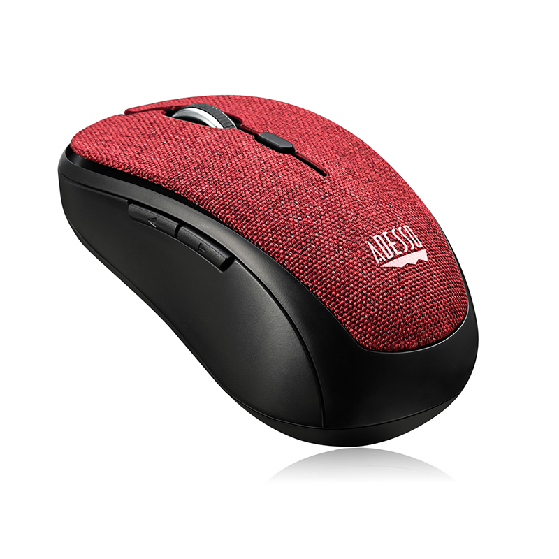 Adesso IMOUSE S80R Mouse - USB Type A - Optical - 6 Button(s) - Red - Wireless 